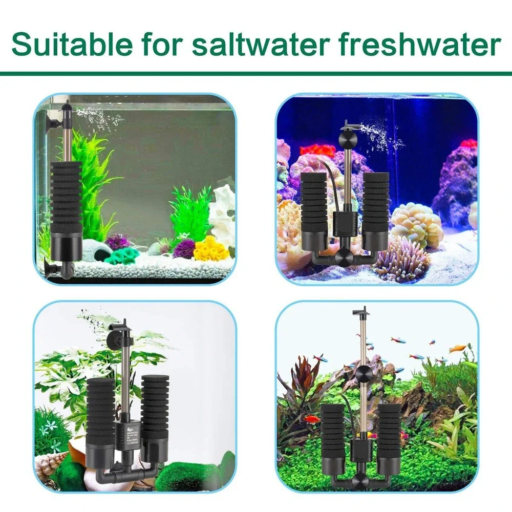 AQQA AQ-016‎ S Electric Sponge Filter Submersible Pump Fish Tank Media Ball New